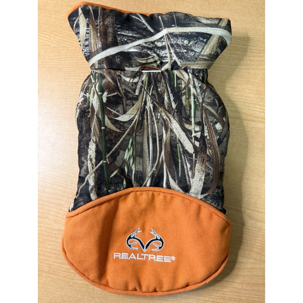 Realtree Camo Dog Vest Orange Fleece Lined Hunting Jacket Small Dallas Mfg Co